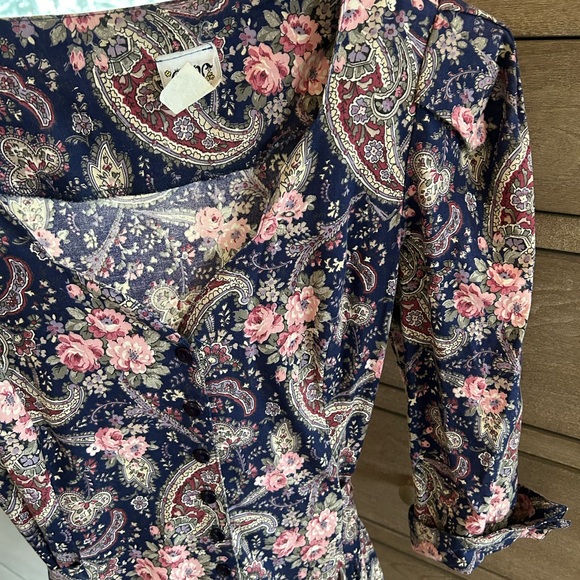 Vintage 80s Oops California 100% Cotton Floral Midi Dress - Picture 8 of 11